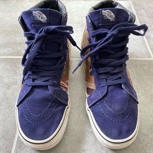 Vans blue and brown